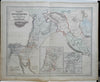 Biblical World Holy Land Canaan Jerusalem Egypt Syria 1855 Philip Historical map