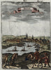 Basel Basle Switzerland city view beautiful 1719 Mallet old antique print