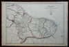 Guyana Suriname French Guyana European Colonies 1863 Lowry engraved map