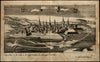 Canisha Turkey ? c.1670 rare Koppmayer birds-eye view print