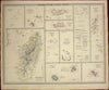 Indian Ocean Islands Madagascar Maldives Bourbon c.1840 SDUK old Walker map