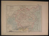 Germany w/ Mt. Heights ca.1850 by Dower nice old vintage antique map