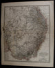 Southeast Australia Queensland New South Wales nice 1885 fine old detailed map