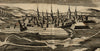 Canisha Turkey ? c.1670 rare Koppmayer birds-eye view print