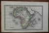 Africa continent Mts. of the Moon Donga Cape Colony Egypt Congo 1832 Yeager map