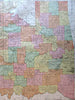Oklahoma early state by itself Railroads 1908 huge detailed Rand McNally map