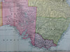Australia 1888 Scally large detailed fine old color map Picturesque Atlas Co.