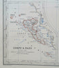 Kingdom of Greece Ionian Islands Athens Corinth 1865 Johnston large folio map