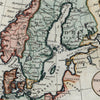 Sweden Denmark Norway Scandinavia 1788 Kitchin old antique map hand color