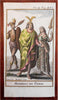 Peruvians Warrior Nobleman & Woman Fashion 1705 ethnic view costume print