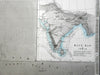 Rain Map of the World 1856 A.K. Johnston scientific map Hyetographic