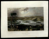 Squam Lake central New Hampshire c.1850 engraved view print lovely hand color