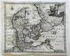 Kingdom of Denmark Scandinavia Jutland 1697 Cluverius decorative map