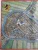 Schiedam Holland Nederland 1634 Hondius map detailed old hand color city plan