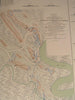 Operation Army of Potomac Defenses c.1890s huge detailed antique Civil War map
