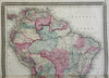 South America Brazil Peru Chile Argentina Venezuela 1866-79 A.J. Johnson map