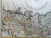 Russian Empire Muscovy Siberia Nova Zemla Kamchatka 1780 Bonne engraved map