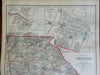 Georgia state map Savannah Atlanta 1877 O.W. Gray fine large map