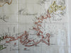 New England New York Coastline 1846 lithograph re-issue 1660's Dudley map