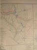 Defensive Line Fort Brady to Burnham c.1890s huge detailed antique Civil War map