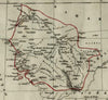 Senegal West Africa double impression 1836 Tardieu Perrot rare miniature map