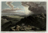Mount Jefferson White Mountains NH c.1850 engraved view print lovely hand color