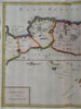 Africa Ancient Egypt & Cyrenaica Libya Sudan Red Sea Nile 1717 engraved map