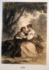 Artist album w/ 48 tinted lithographs 1854 Dusseldorf Howitt Trubner rare book
