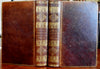 Life of Napoleon 1832 Exeter NH rare set 2 vols leather books w/ engraved portrait