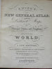 World Atlas Ewing c.1850 Murray fine scarce complete w/ 29 hand color maps