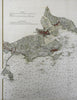 Cape Ann to Nahant Massachusetts coast map 1879 beautiful detailed hand colored