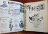 Life Magazine 6 months 26 issues 1897 leather book periodical run w/ covers