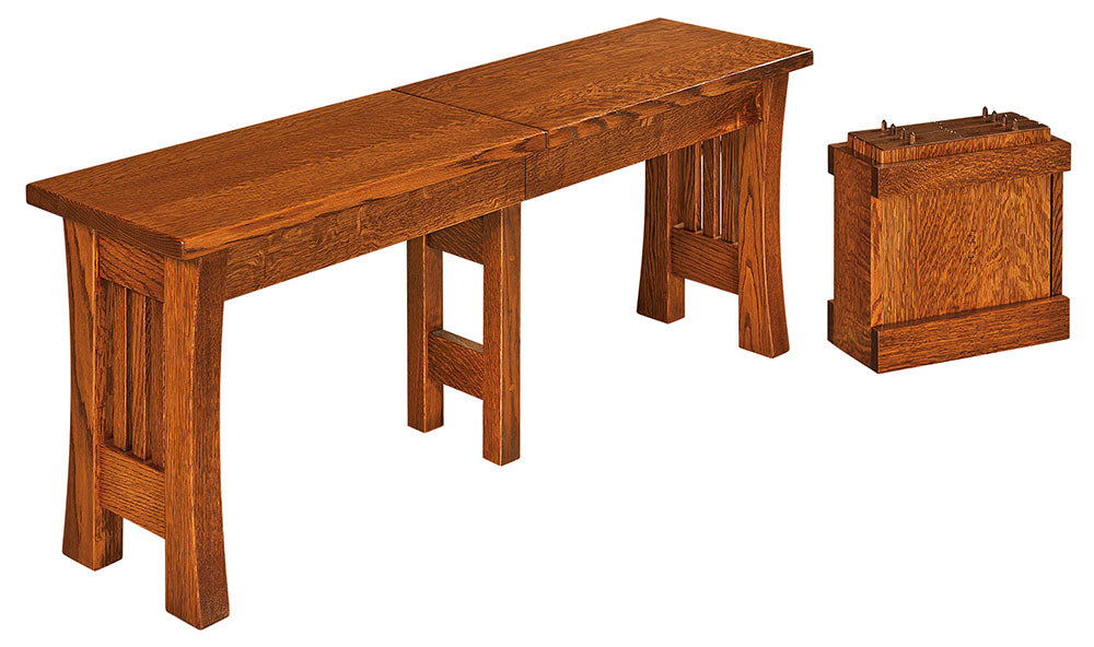 Arts and Crafts Expandable Dining Bench | Home and Timber