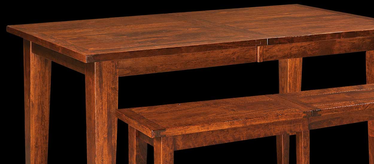 Benson Plank Top Dining Table and Bench