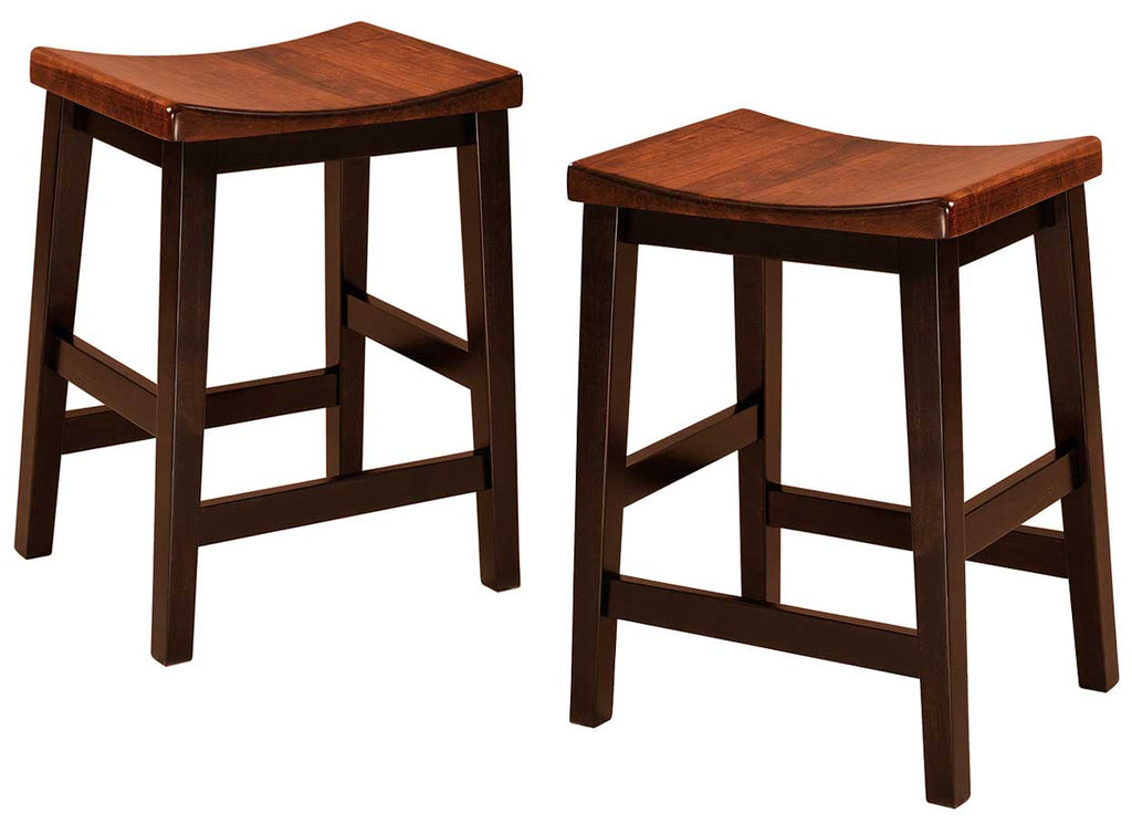 Coby Solid Wood Bar Stools Double | Home and Timber