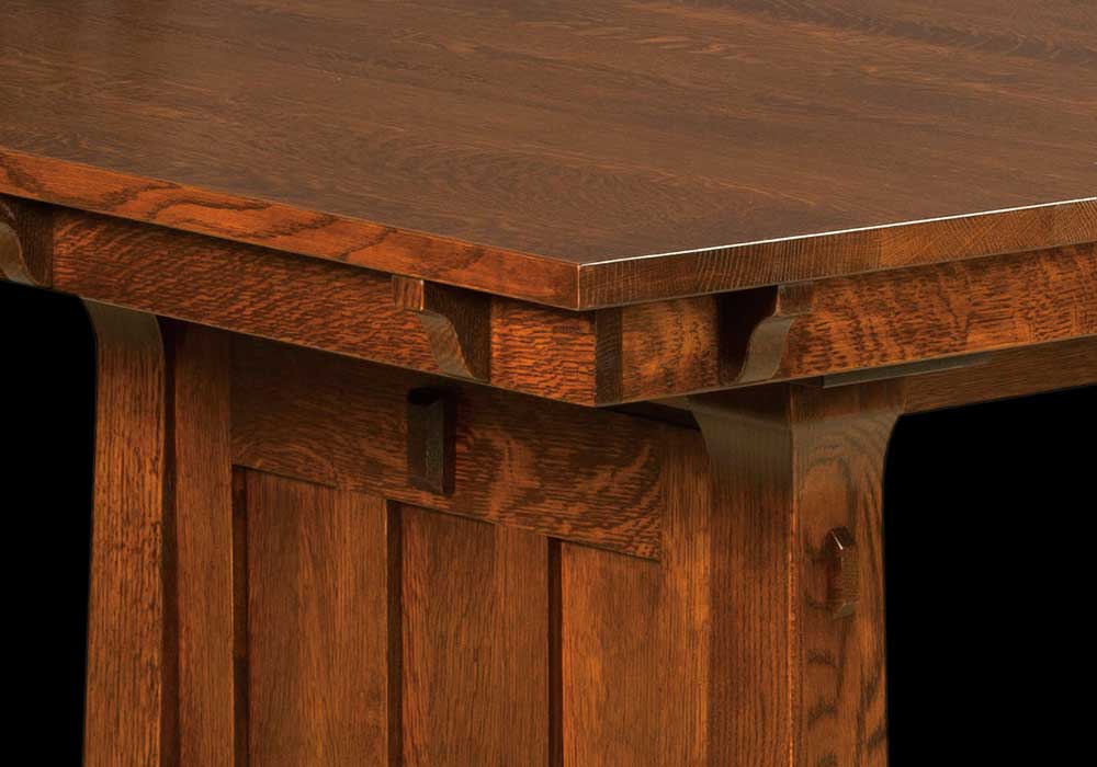 Kingsbury Mission Dining Table | Corbel Detail | Home and Timber