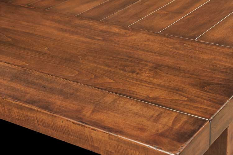 Wellington Trestle Table Plank Top Detail