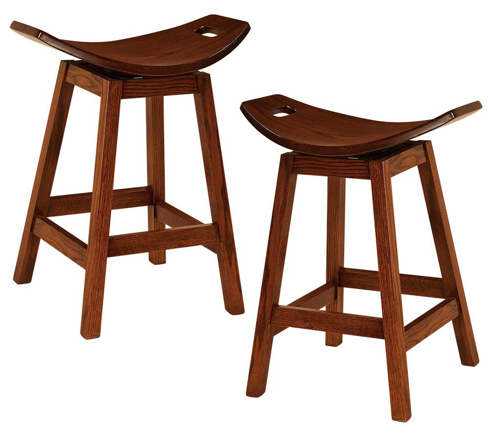 Wilford Solid Wood Bar Stools Double | Home and Timber