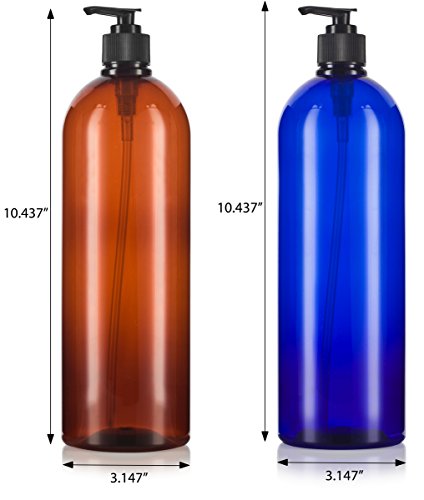 32 oz glass bottle with pump