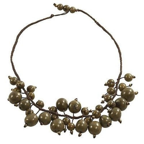 Cloud Forest Choker in Green Handmade and Fair Trade