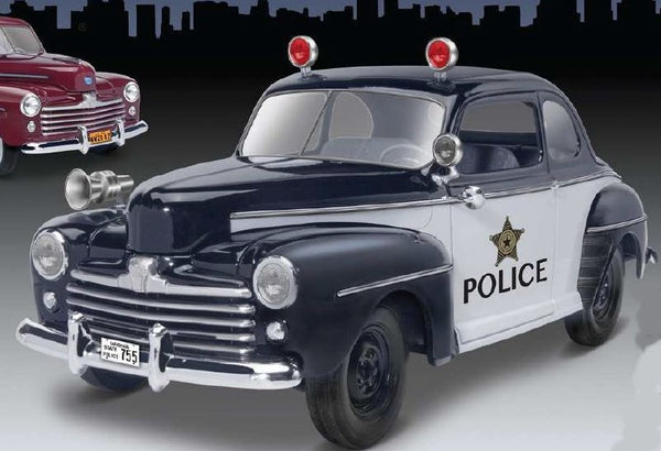 SEALED NEW 1948 FORD POLICE COUPE REVELL 1:25 SCALE 2in1 PLASTIC MODEL CAR KIT 