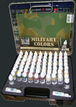 Model Color 72 Military Colors Set in Plastic Case