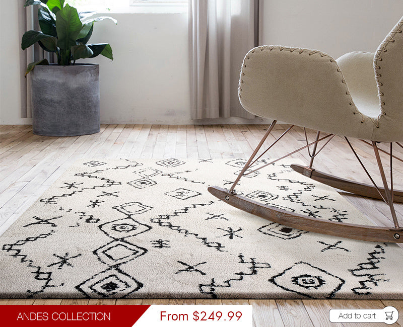 Modern Weave Andes Collection Super Soft Microfiber Morrocan Floor Rug AND04