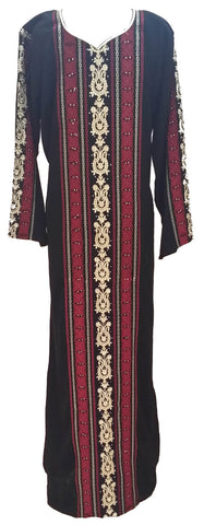 abaya style black arabic dress