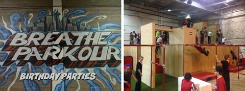 breathe parkour kids birthday party