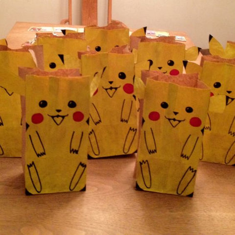 Pokemon birthday party loot bag