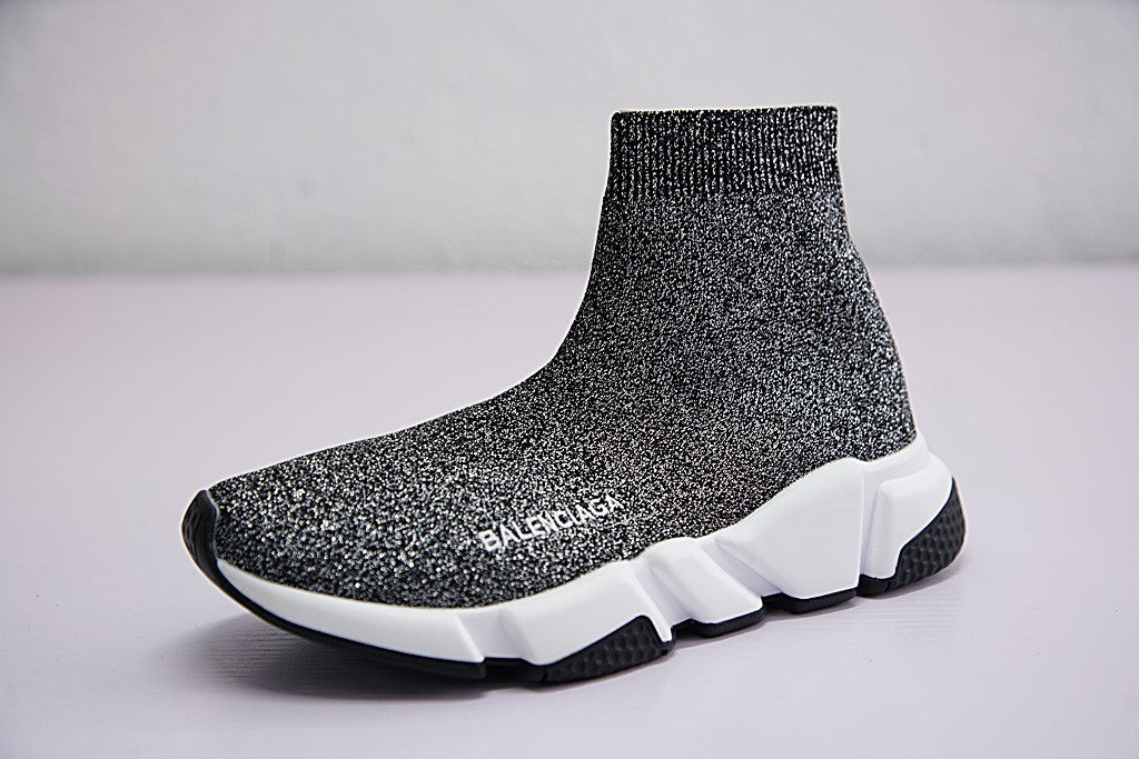 glitter balenciaga speed trainers