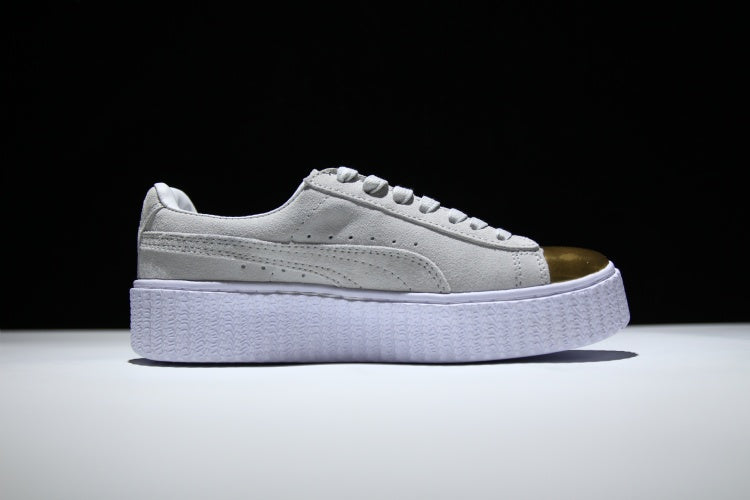 puma suede platform cream