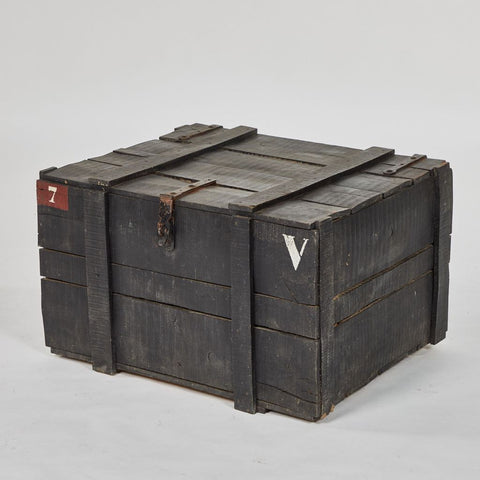PAINTED CHEST FROM BELGIUM ARMY