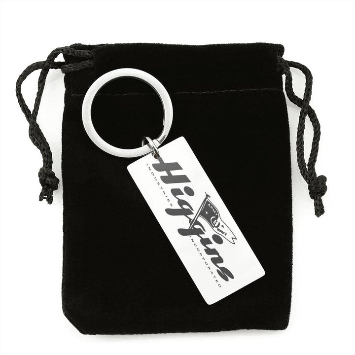 Higgins Industries E-Flag Stainless Steel Keyring